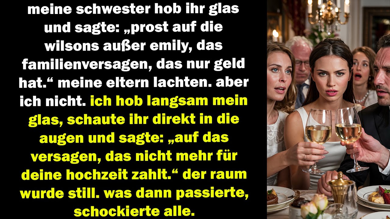 meine schwester nannte mich ein versagen vor allen – also beendete ich ihre hochzeit mit einem satz