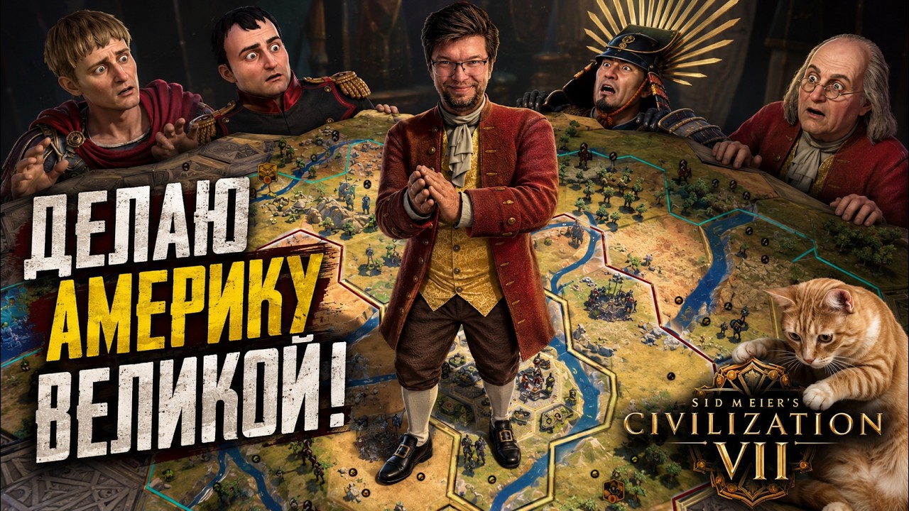ЦИВИЛИЗАЦИЯ 7: ДЕЛАЮ АМЕРИКУ СНОВА ВЕЛИКОЙ! США выживают на Божестве! Серия №1