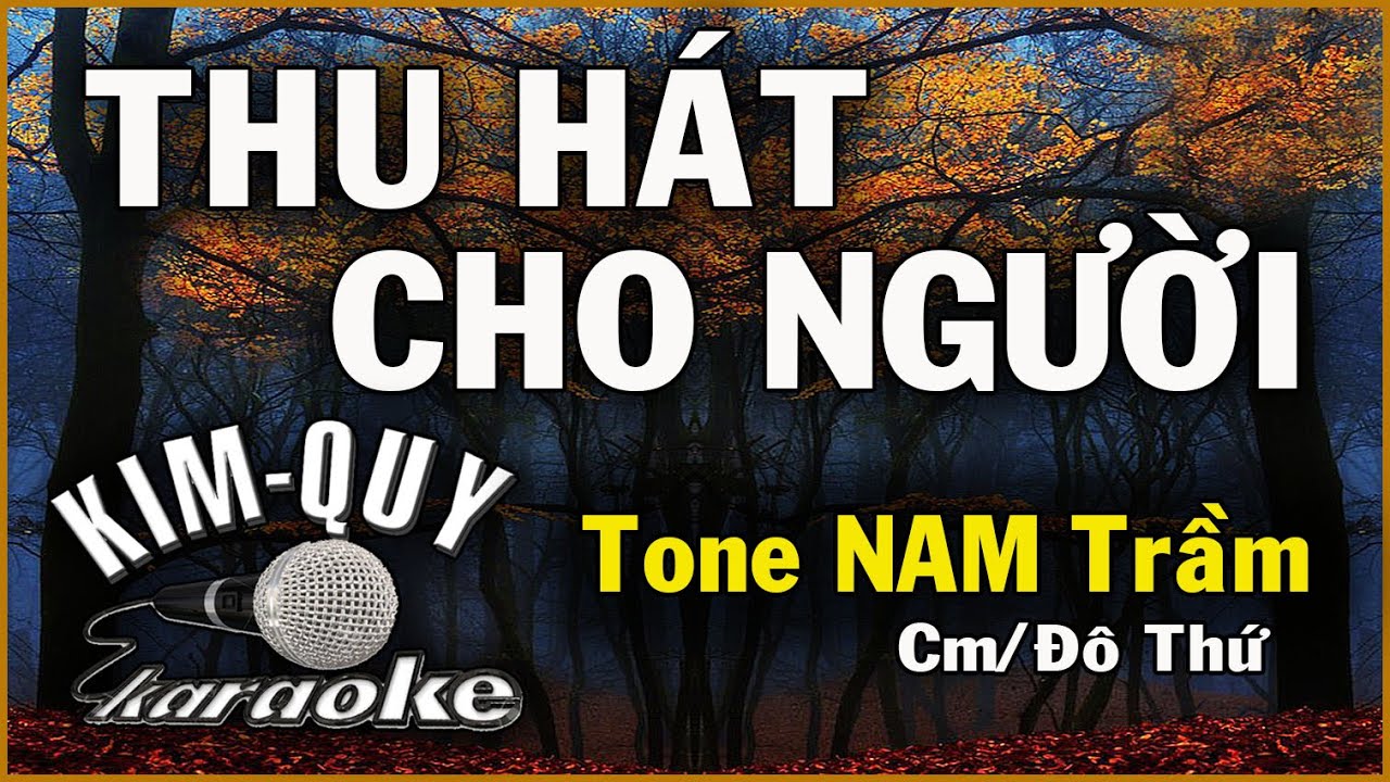 THU HÁT CHO NGƯỜI - KARAOKE - Tone NAM Trầm ( Cm/Đô Thứ )