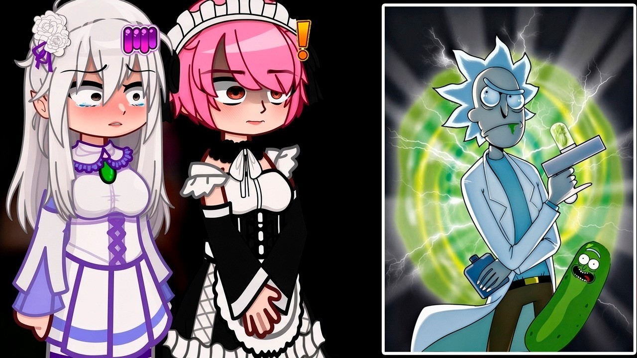 Re:Zero React to Subaru as Rick Sanchez | Rick and Morty | Gacha React