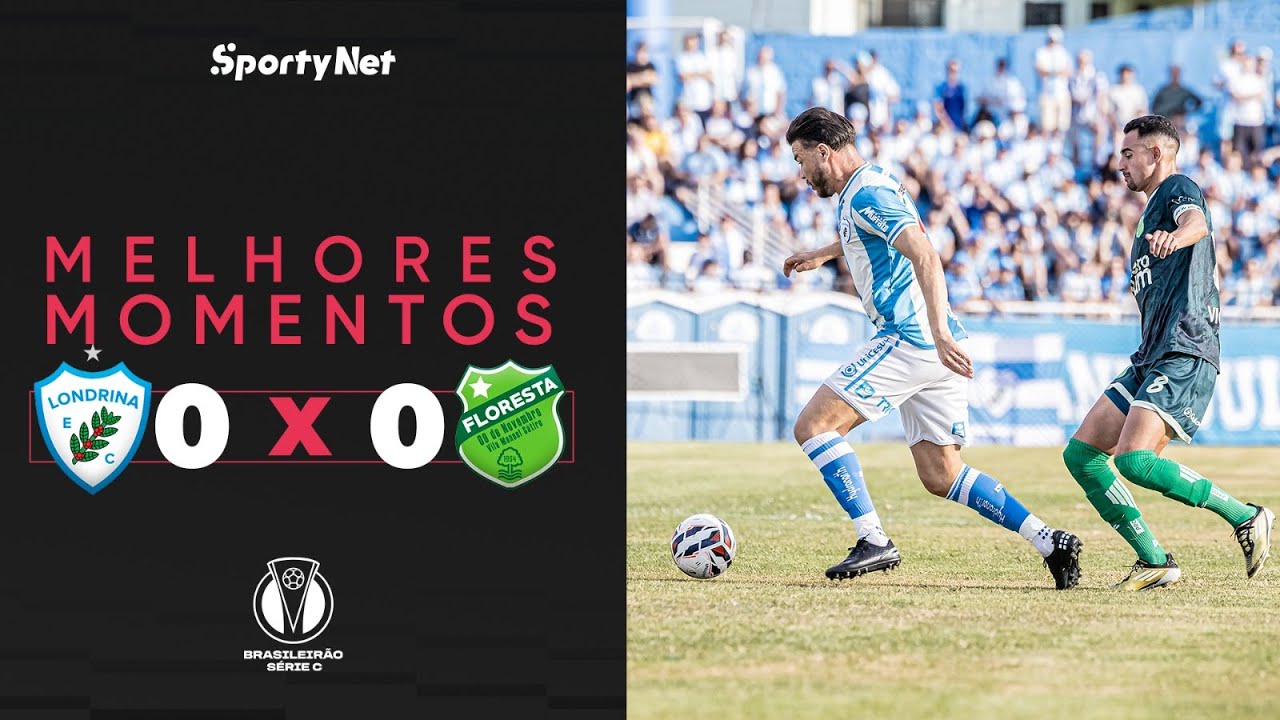 TRAVESSÃO ROUBA A CENA E O PLACAR FICA ZERADO - Londrina 0x0 Floresta - Melhores Momentos - Série C