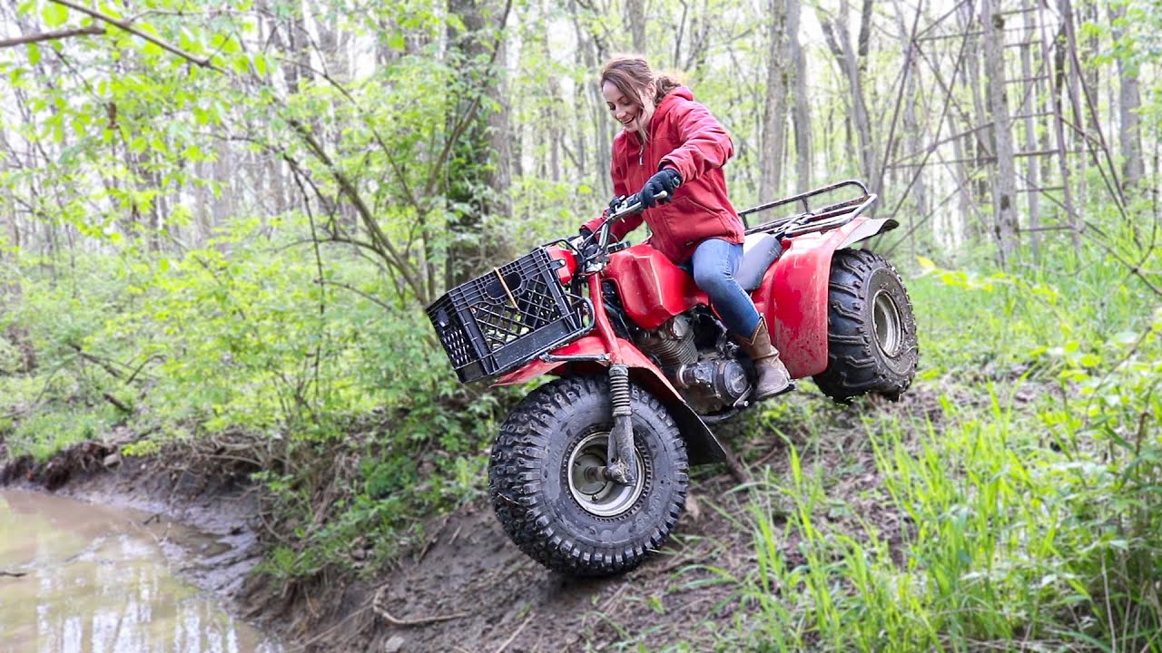 Fixing The 1984 ATC! | Alexis Rides Big Red Through A Creek
