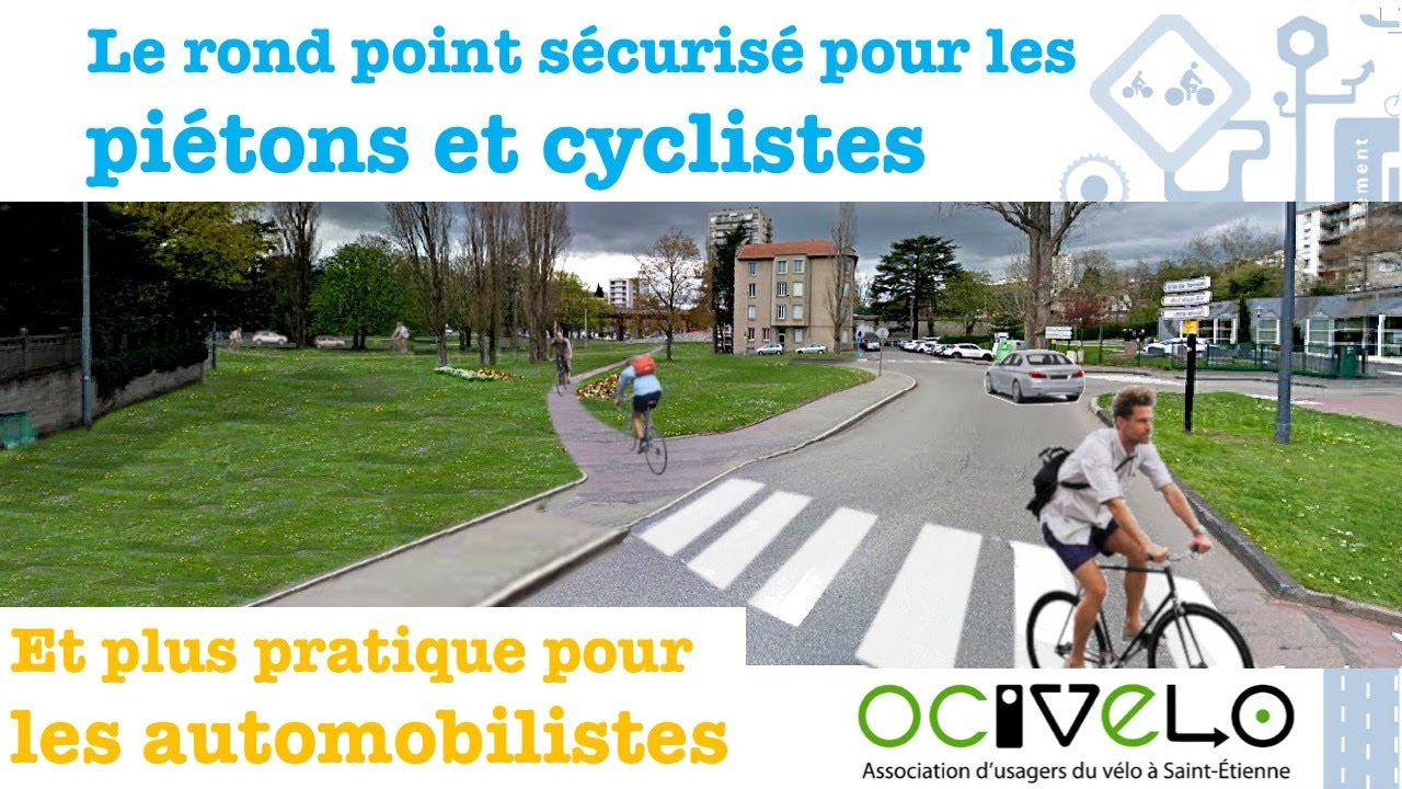 Le Rond Point CYCLABLE en haut du cours Fauriel