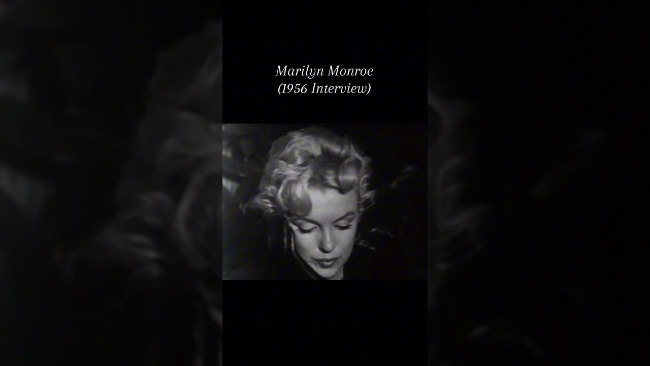 Marilyn Monroe interview (1956) #marilynmonroe #interview #forevermarilyn #sad #fypシ #vintage
