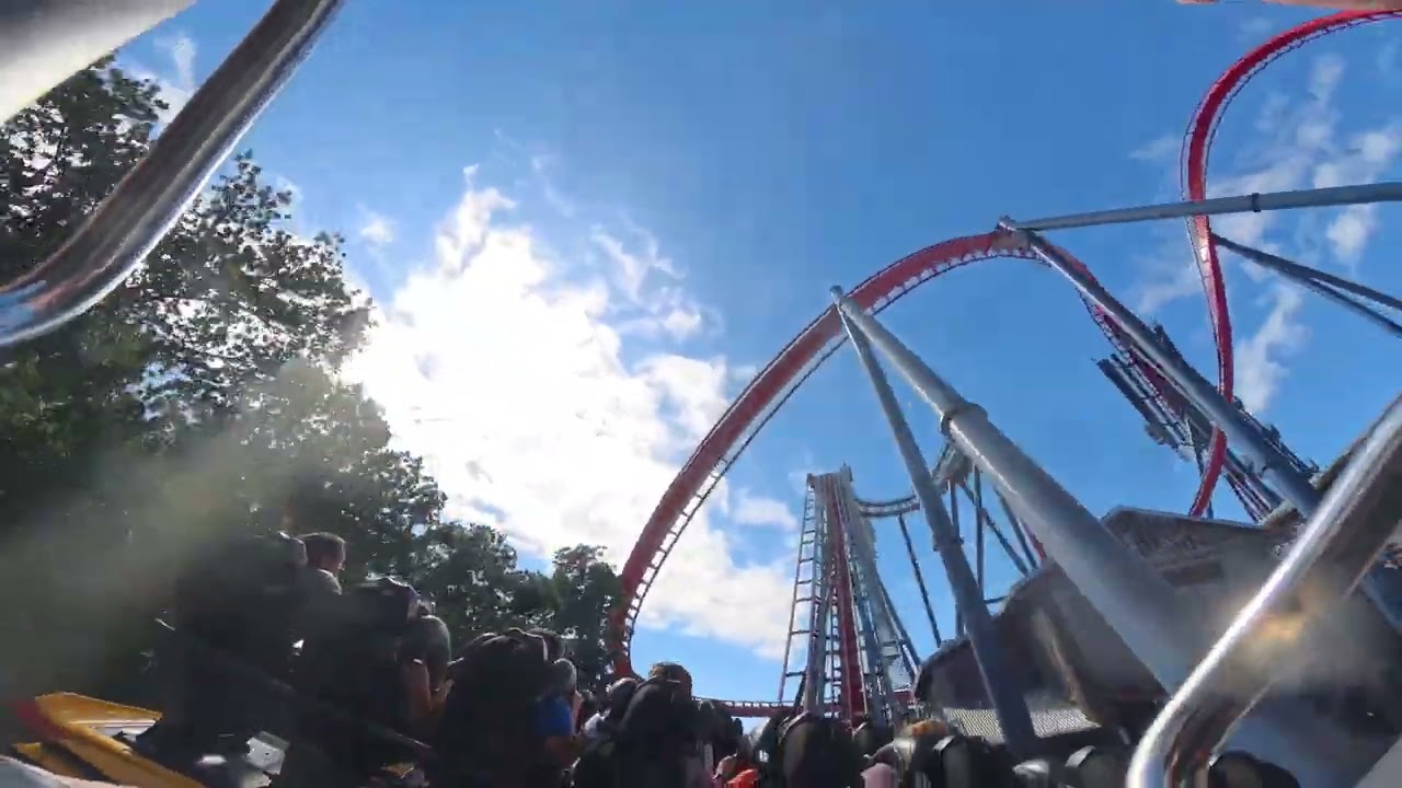 Busch Gardens Sheikra Rollercoaster - Play in 4k