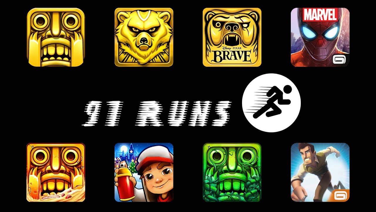 Temple Run Vs Spirit Run Vs Brave Vs Spider-Man Vs Temple Run 2 Vs Subway Surfers Vs Danger Dash