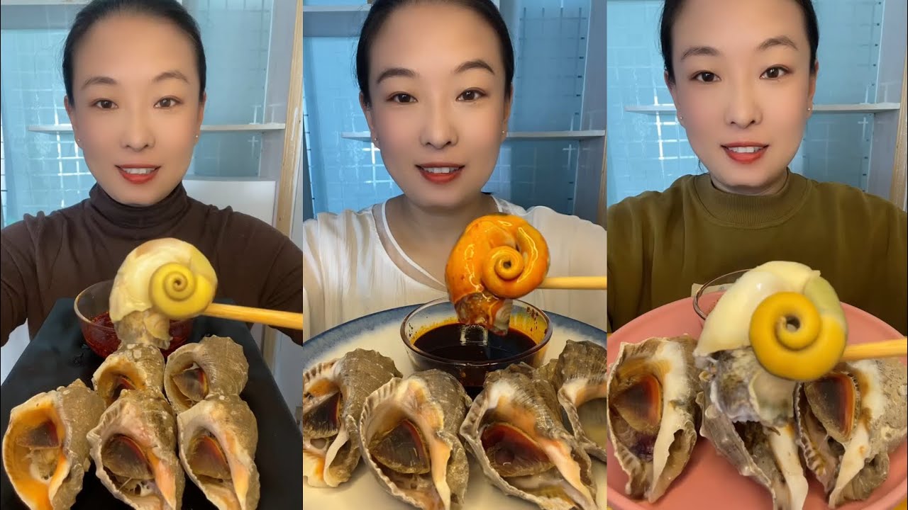 ASMR Spicy Sea Snail Eating Show (no talking) Chinese Mukbang - Kwai 美食吃播/海螺/海鲜