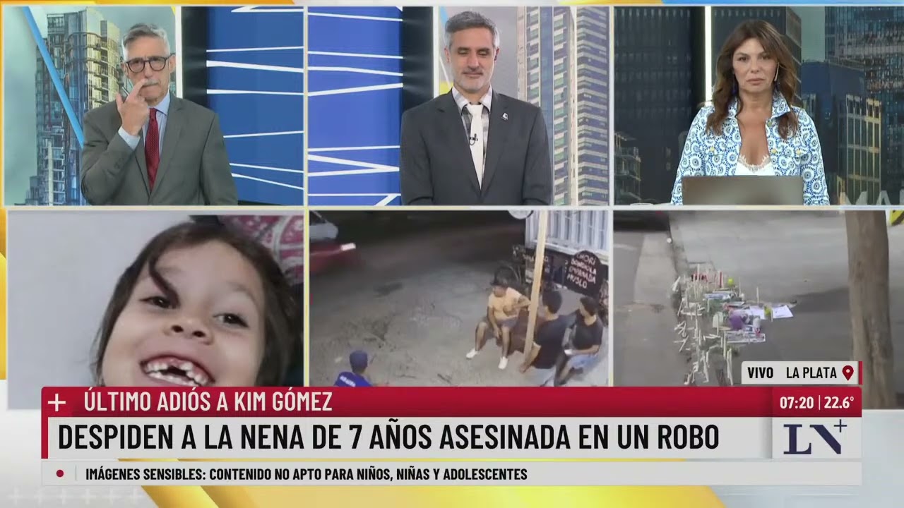 Marcha e incidentes en La Plata por el crimen de Kim, la nena de 7 años asesinada en un robo