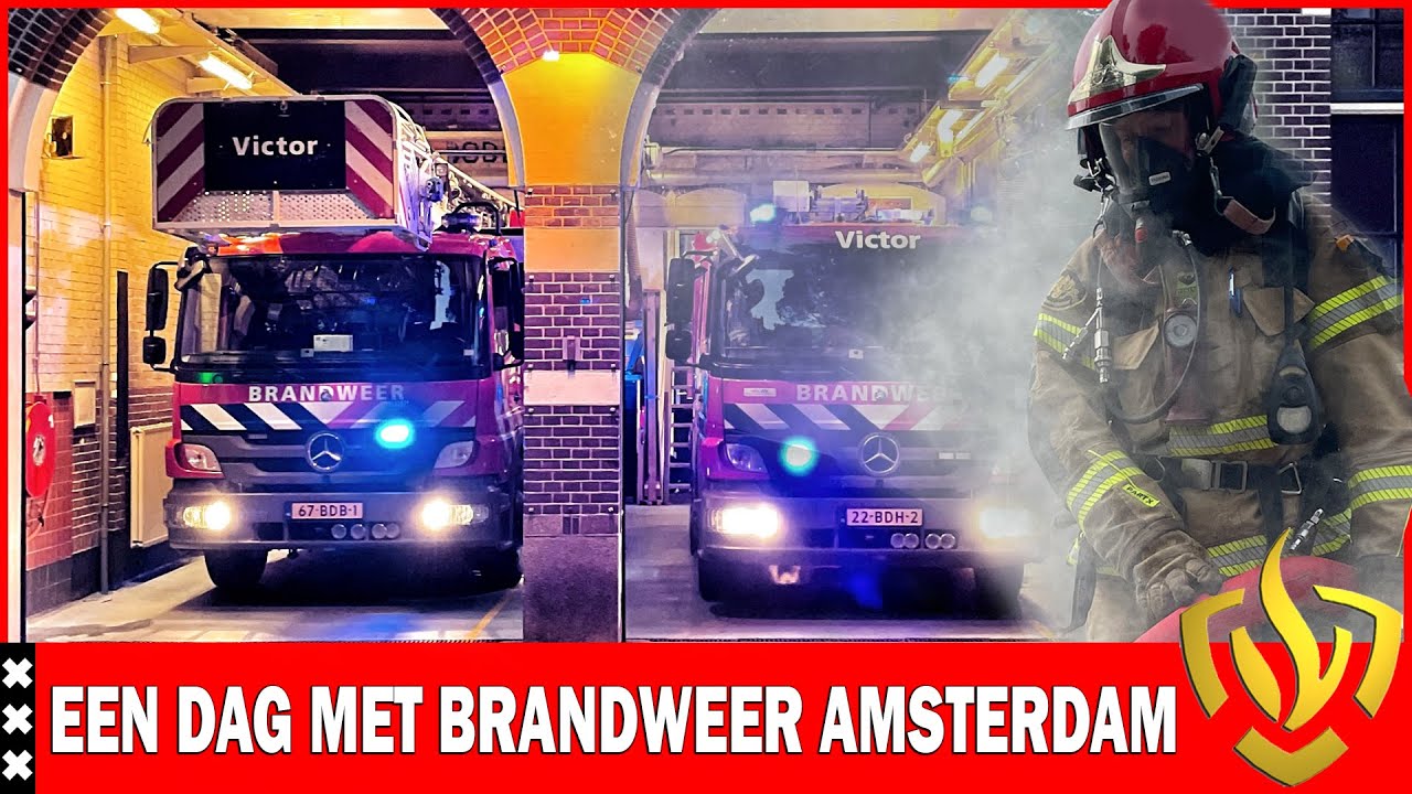 EEN DAG MEE MET BRANDWEER AMSTERDAM - KAZERNE VICTOR - Het leven en werken in een kazerne.