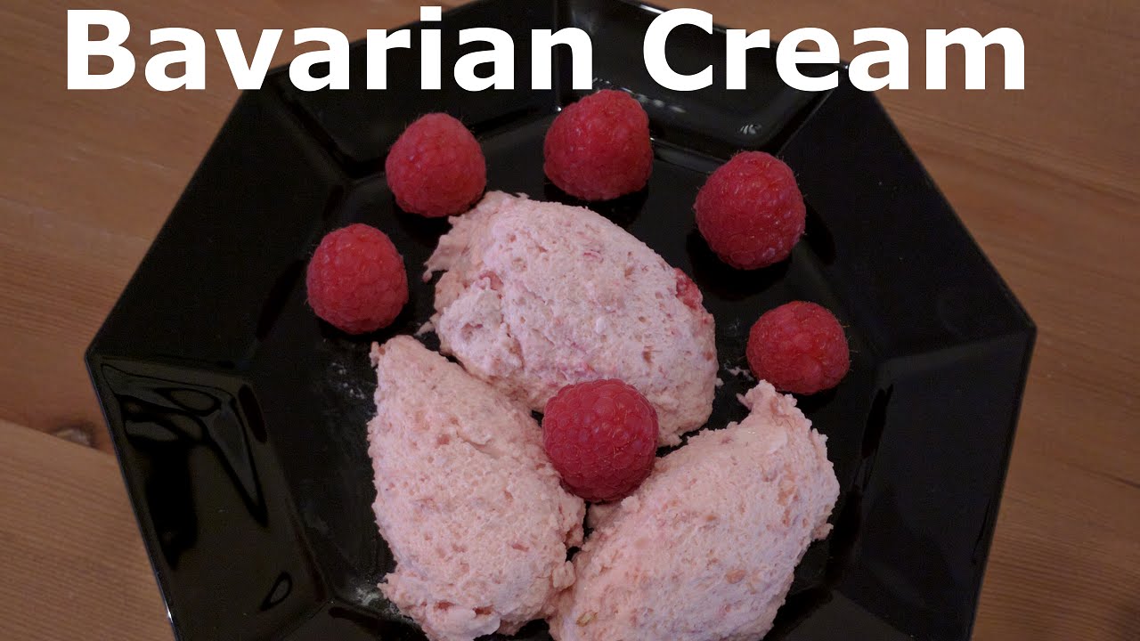 Bavarian Cream with Raspberries
