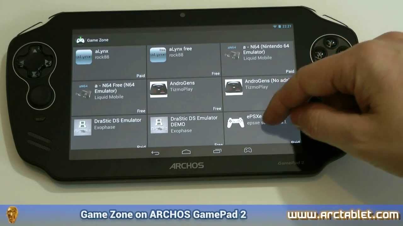 Game Zone on ARCHOS GamePad2