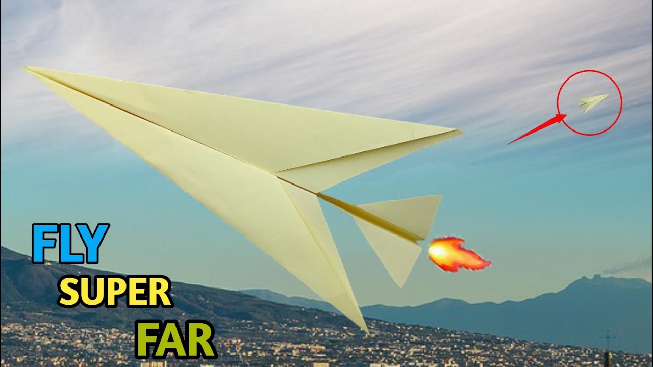 Cómo Hacer Qn Avión de Papel | Que Vuela Lejos y muy Rápido