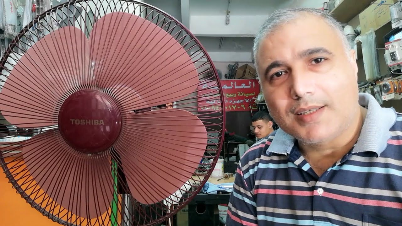 كيفية إستعدال ريشه مروحة معدنيه مسببه هزه في جسم المروحة