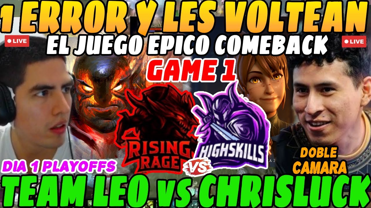 😲1 ERROR les COSTO la PARTIDA, ÉPICO COMEBACK, EMPIEZAN las PLAYOFFS, Team LEO vs Team CHIRSLUCK😲