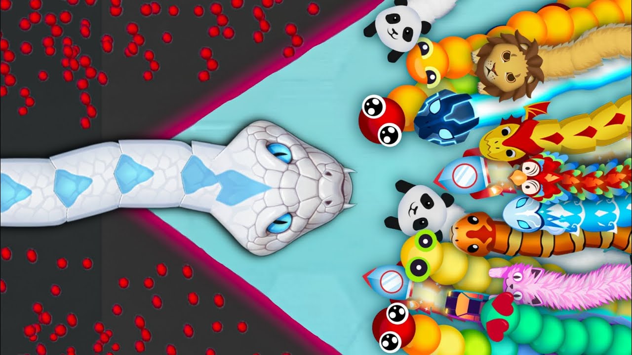 SNAKE IO:🐍KING SNOWBELL SNAKE 🐍 VS 1000 PRO GIANT SNAKES🐍 EPIC SNAKEIO GAMEPLAY #1