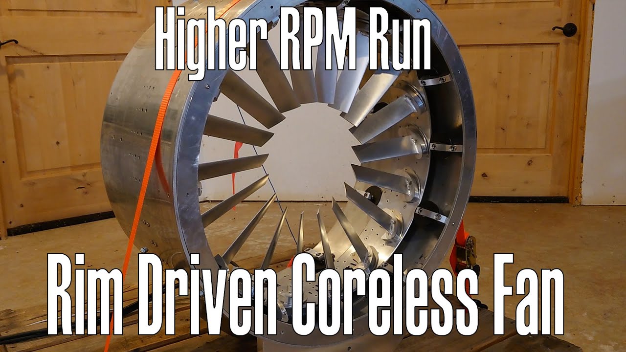 Rim Driven Coreless Thruster running at higher RPMs