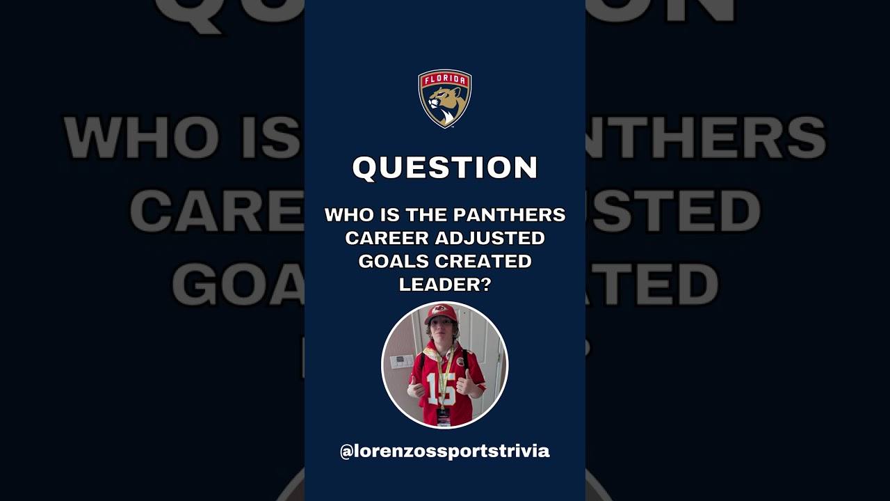 Who has the Florida Panthers career record for adjusted goals created?
