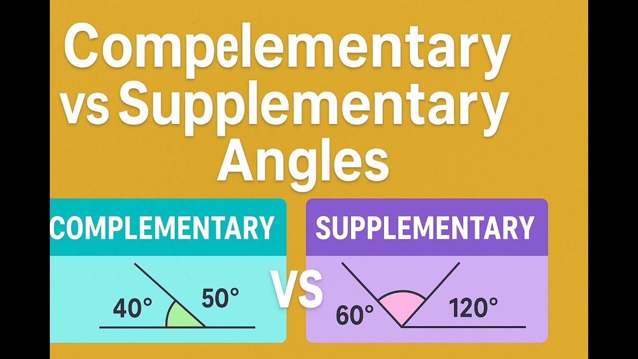 Complementary and Supplementary Angles in Geometry Simply Explained!