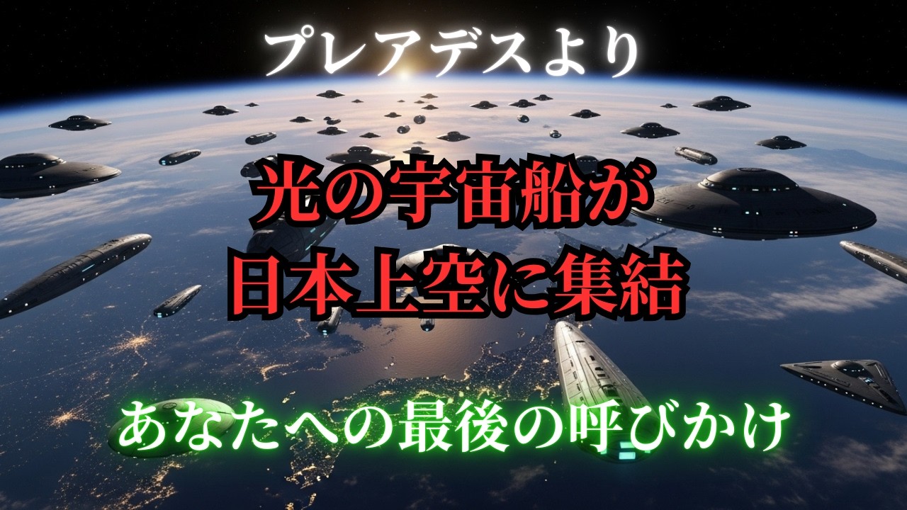 巨大光の船団が日本上空に集結。選ばれし魂への最後の呼びかけ【プレアデスからのメッセージ】