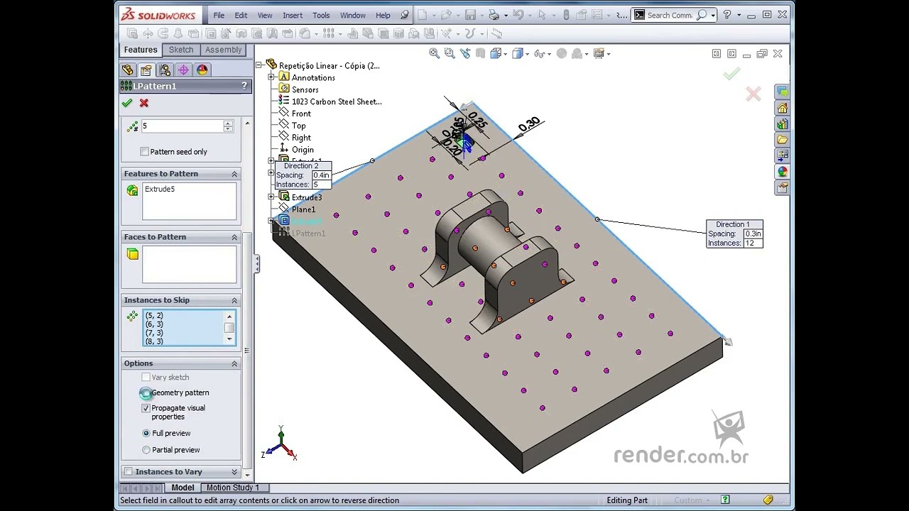 34 - Applying Linear Replay | SolidWorks 2013 Fundamentals
