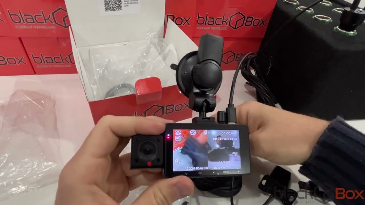 Tutorial: câmera veicular Black Box GP8 - câmera veicular tripla 2K Full HD wifi infravermelho e GPS