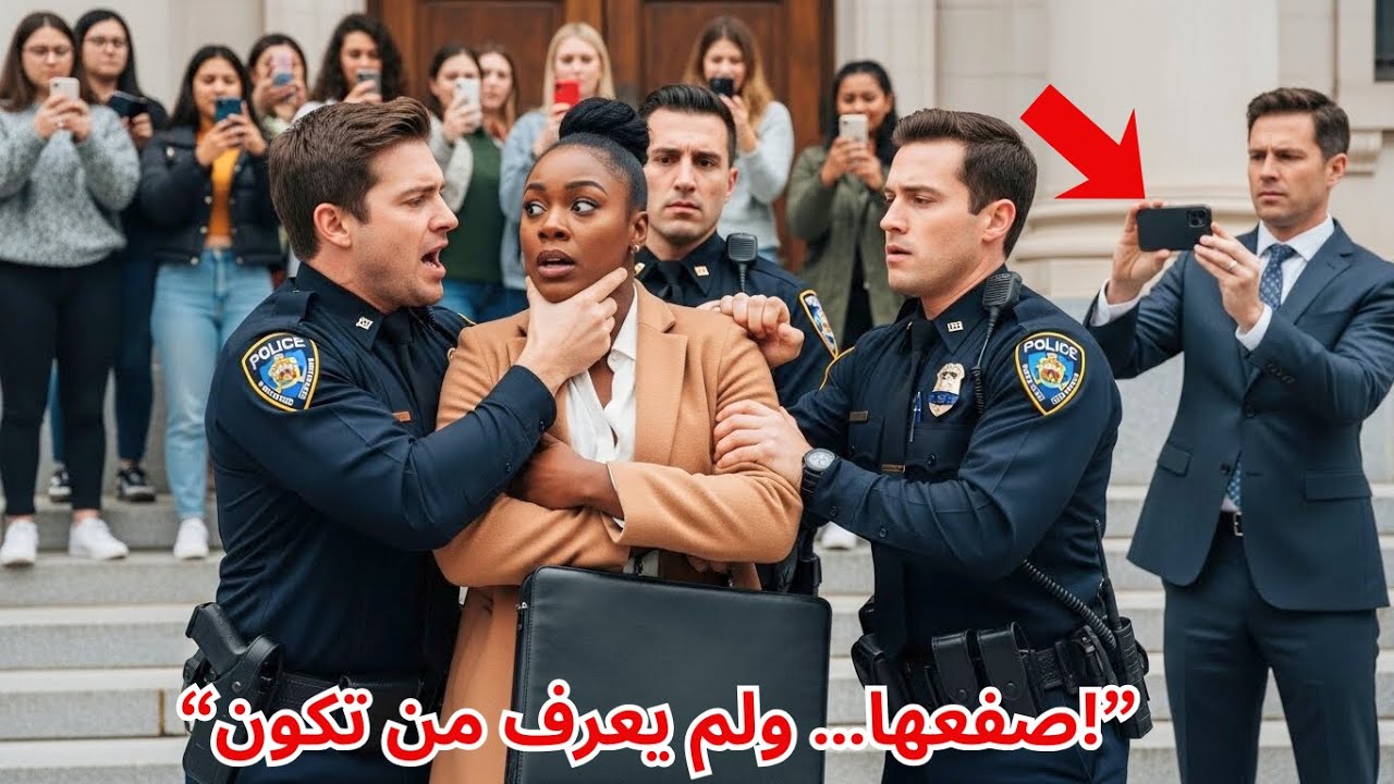 ضابط صفع امرأة سوداء في المحكمة… وبعد دقائق جلست على مقعد القاضي! | أقوى قصة عدالة فورية