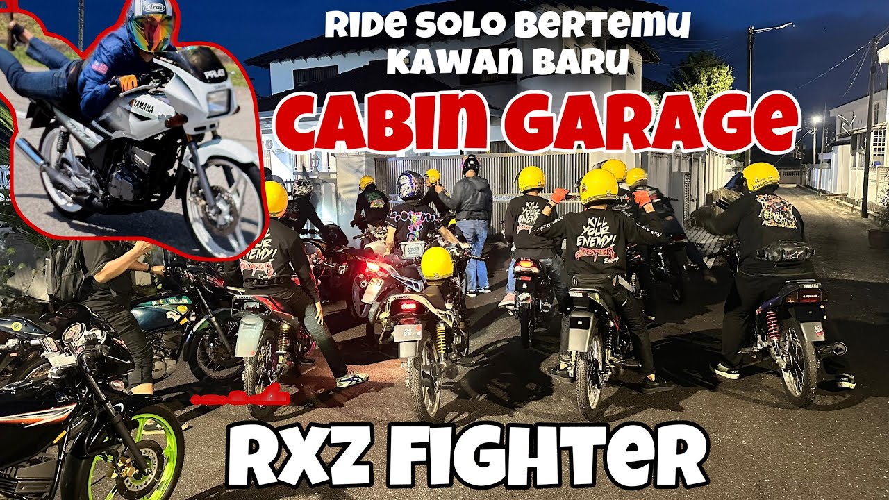 SOLO RIDE KE RXZ FIGHTER | sam join CABIN GARAGE🤝SOFEA RACING | semua masok ayoo mat🤪‼️