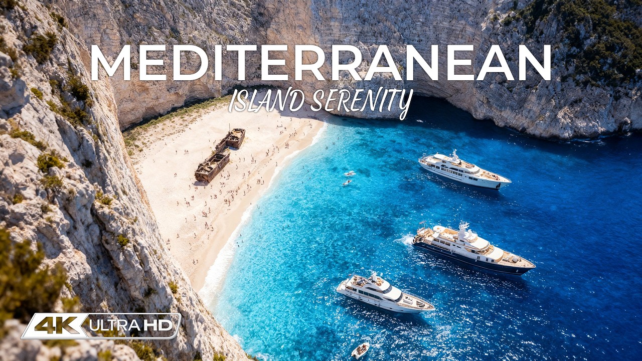 🇬🇷 Mediterranean Lofi Deep House Chill Music • Greece 4K Coastal Ambience 🎧