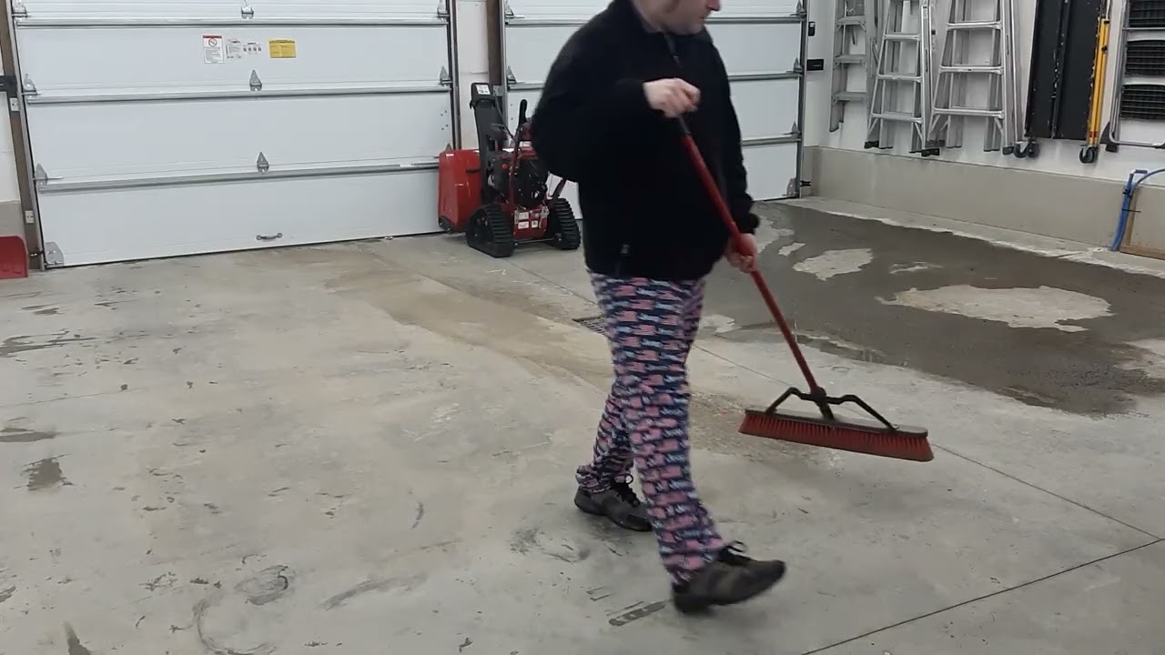 Floor sweeping asmr