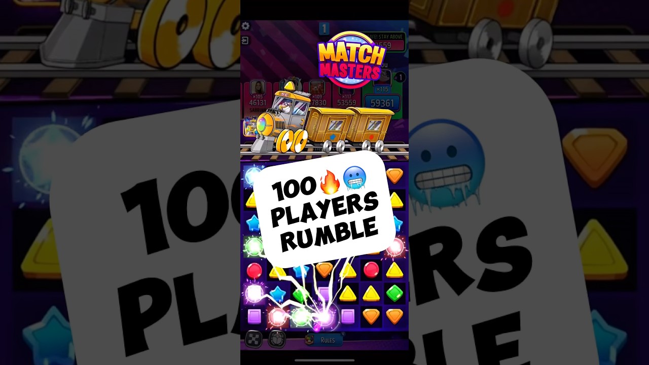 INSANE 100 PLAYERS MIGHTY MUSHROOMS RUMBLE🔥 #matchmasters #rumble