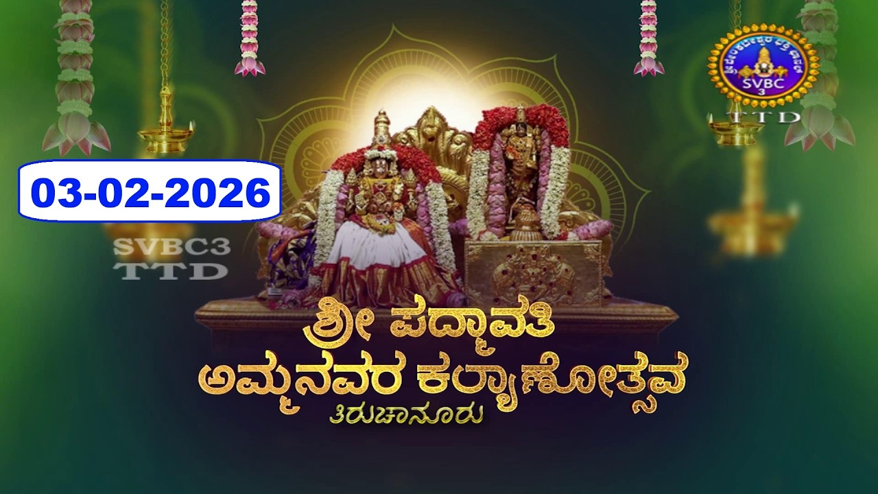Sri Padmavathi Ammavari Kalyanotsavam || Tiruchanoor || 03-02-2026 || SVBC3 Kannada || SVBC TTD