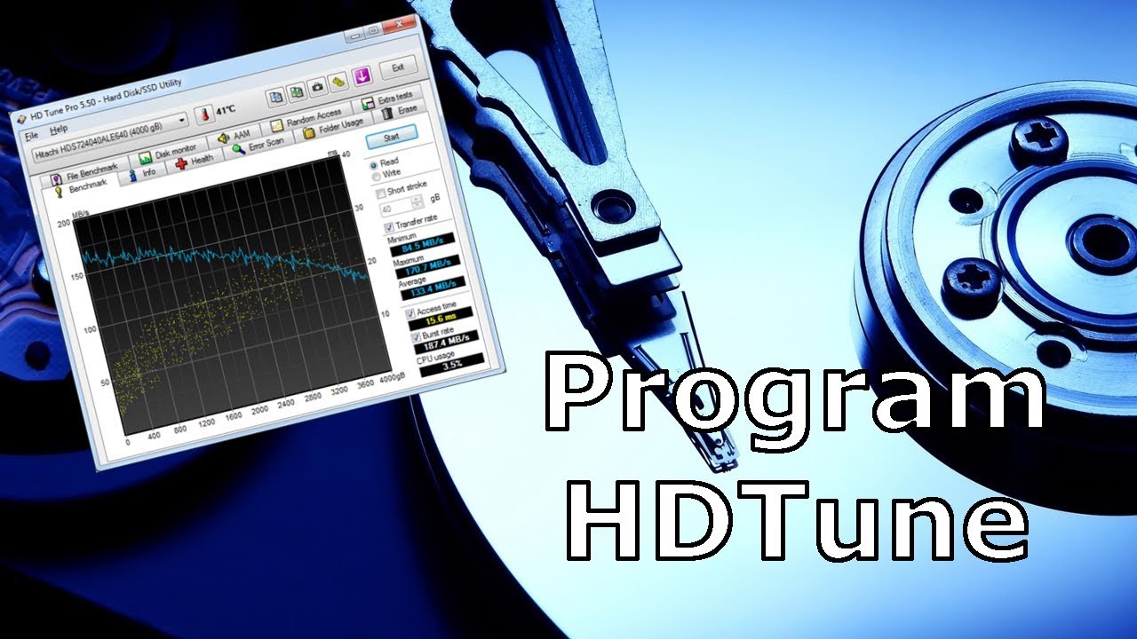 Podstawy diagnostyki dysk&oacute;w - program HDTune