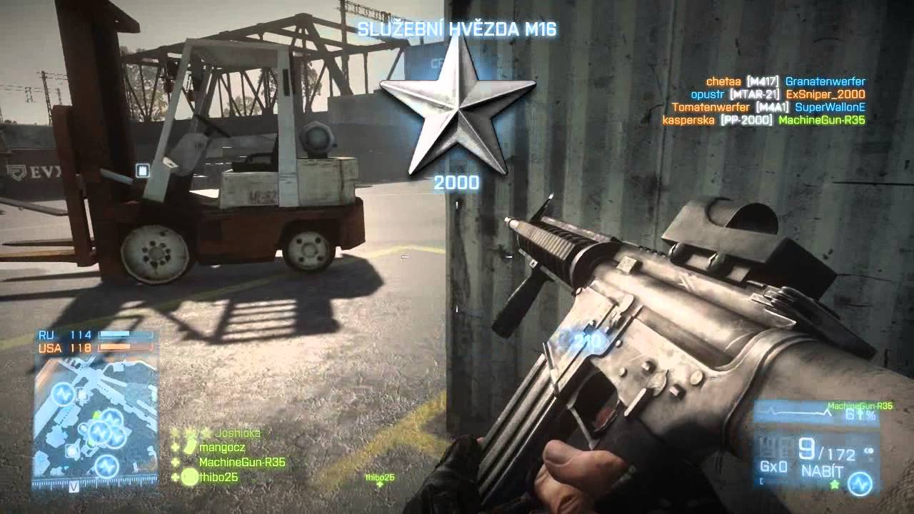 Battlefield 3: M16A4 gameplay on Noshahr canals