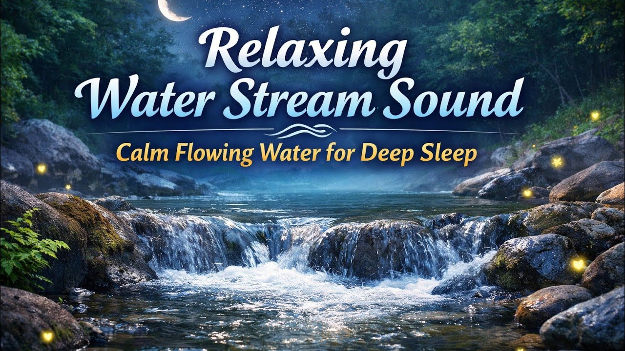 Relaxing Water Stream Sound 🌊 | Calm Flowing Water for Deep Sleep
