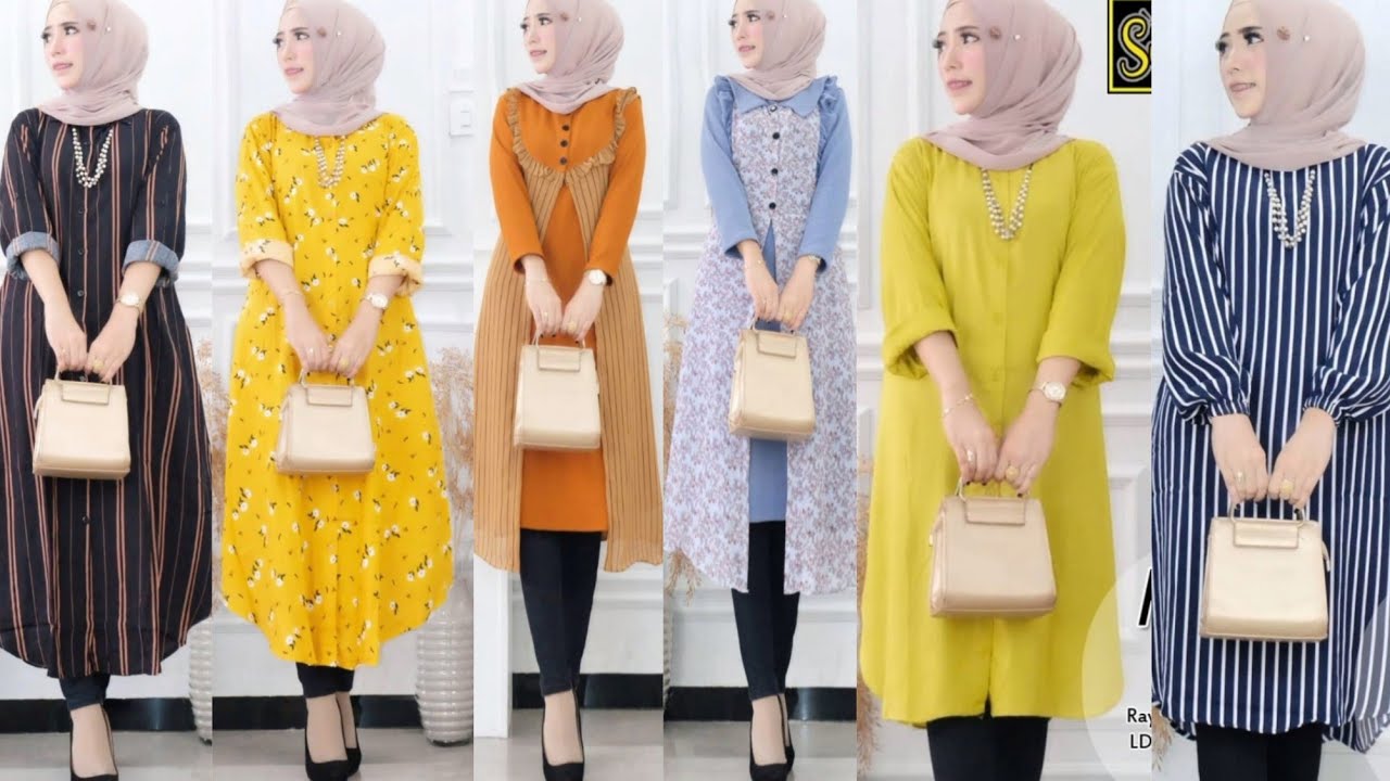 65+ MODEL TUNIK WANITA GEMUK DAN KURUS LD 100-130 #viral
