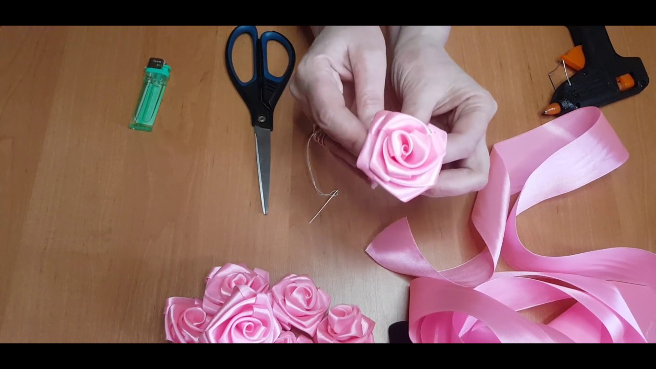 Очень легкий способ, 🌹КАК СДЕЛАТЬ РОЗУ🌹 из атласной ленты