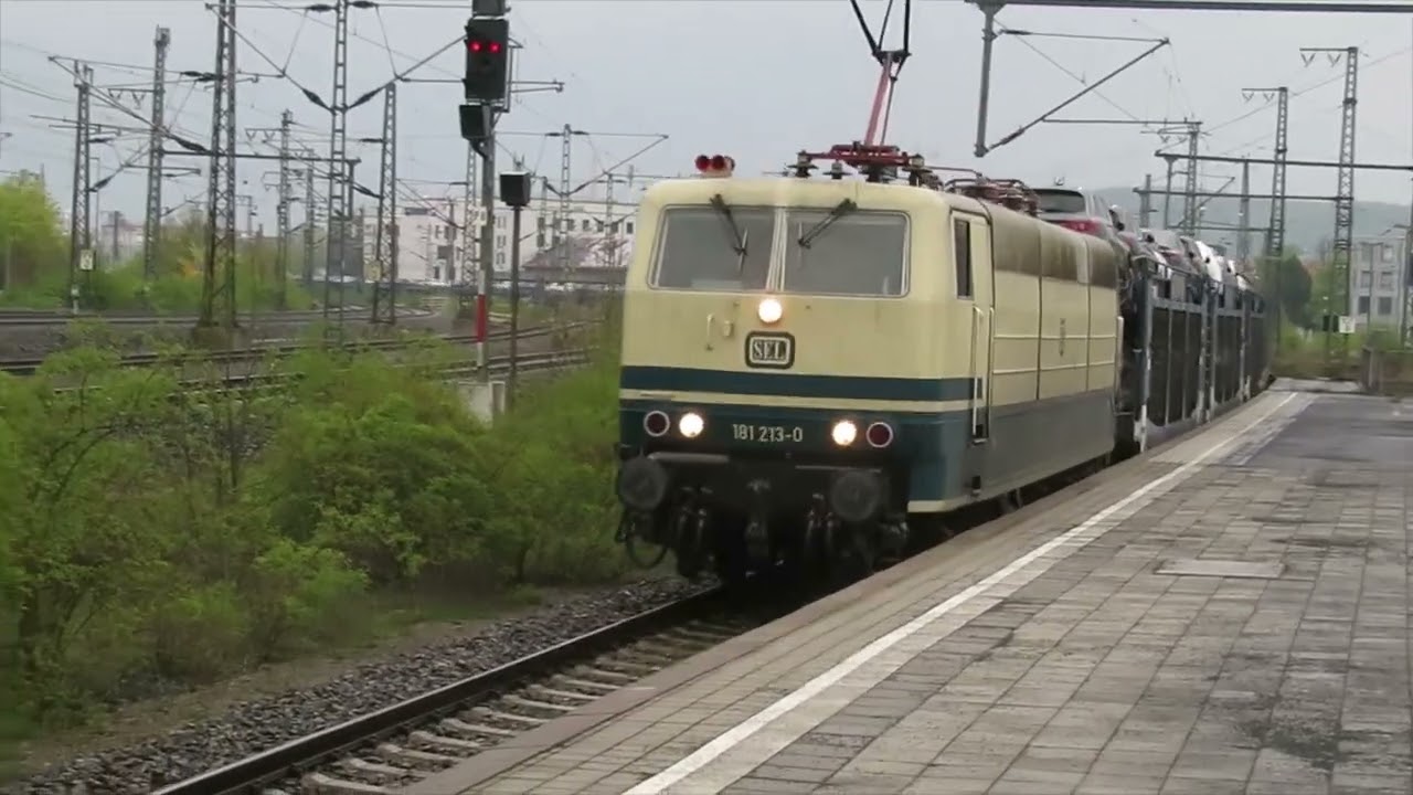 Die Baureihe 181 hier alle 4 noch laufenden Loks, 204  211 213 215. Und 181 001 Bison (&Uuml;berf&uuml;hrung)