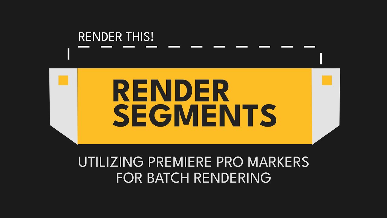 RenderSegments:  Render/Export segments from markers in Premiere Pro!! 😱