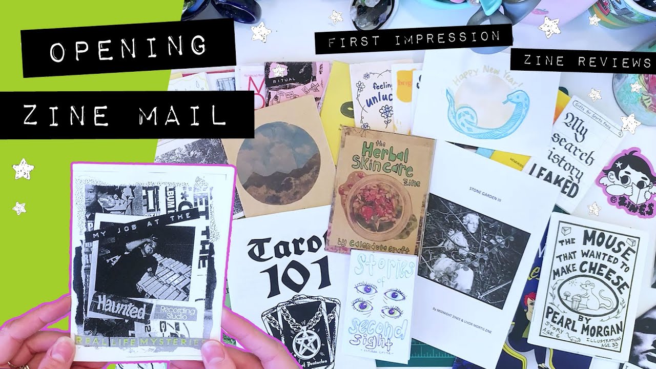 unboxing delightful diy ZINES + snail mail *:⋆° opening #zine mail - #firstimpressions zine #reviews