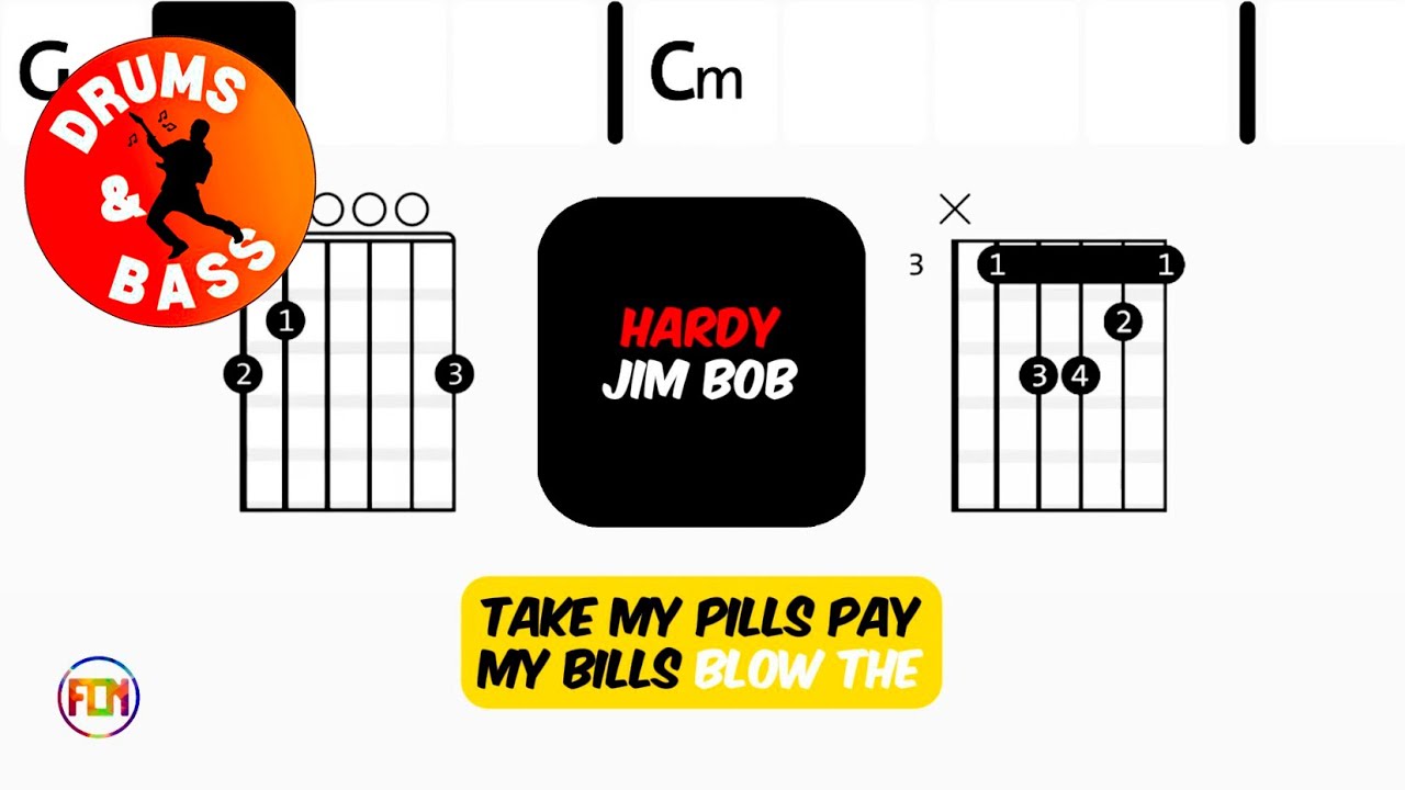 Hardy - Jim Bob &bull; Bass & Drums | Scrolling Guitar Chords & Lyrics