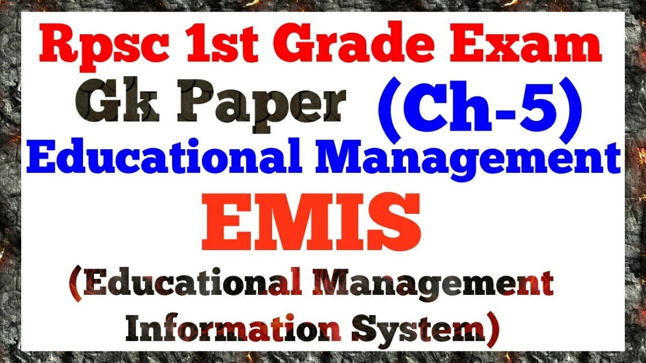 Ch-5 Educational Management :EMIS(Educational Management Information System) by Dr. Ajay choudhary