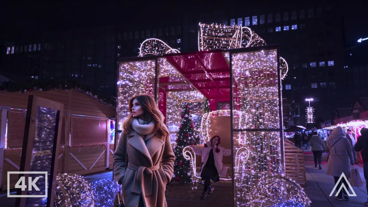 Exploring Paris' Largest Christmas Market at La Défense 2023 | The Modern Paris in Winter ❄️🎄 | 4K