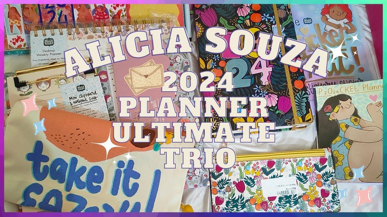 Alicia Souza's 2024 Planner | Ultimate Trio with Goodies | Unboxing, review and flip through