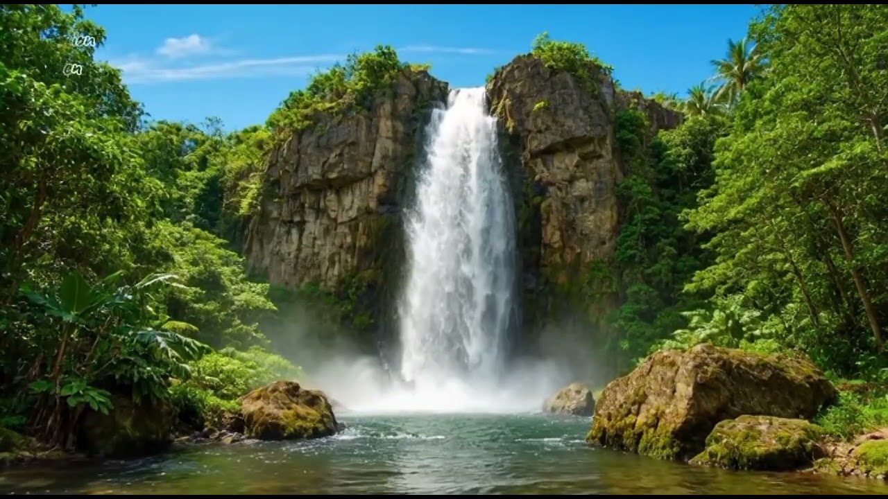 the best solution to relieve stress and insomnia#waterfall#sound#relaxing