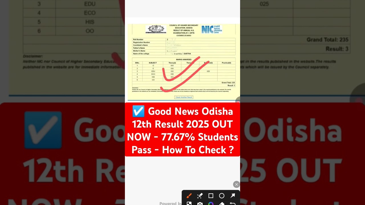 ☑️ Odisha 12th Result 2025 OUT NOW | How To Check Odisha Board 12th Result 2025 Online | Chse Result