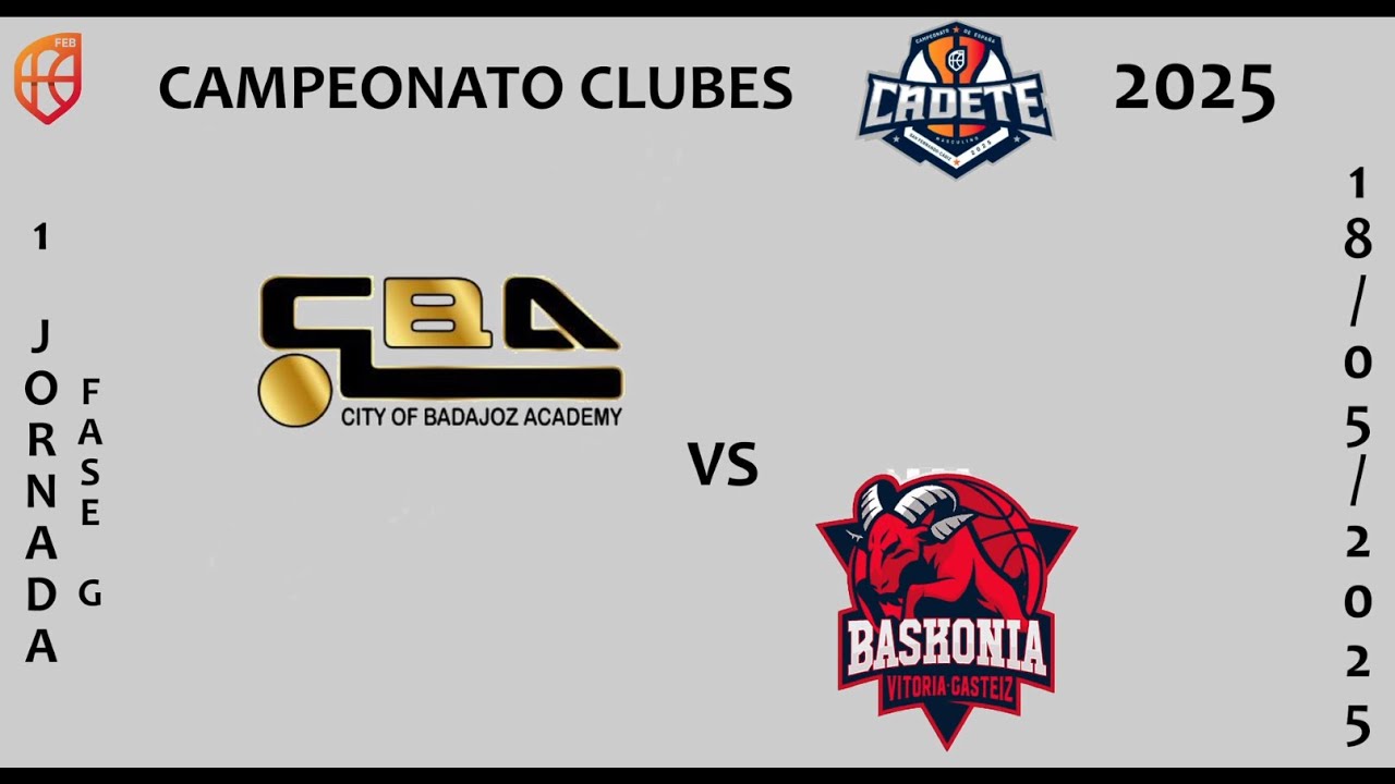 CBA VS BASKONIA 'A' #1J FG CECM CAMPEONATO CLUBES CADETE 2025 #basket