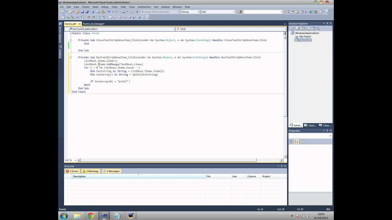 Visual Basic - How to create a simple programming language.