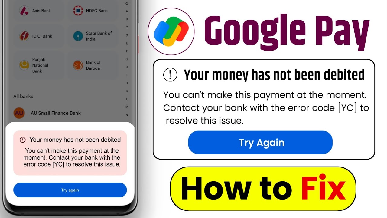 You can't make this payment at the moment contact your bank with error code google pay 