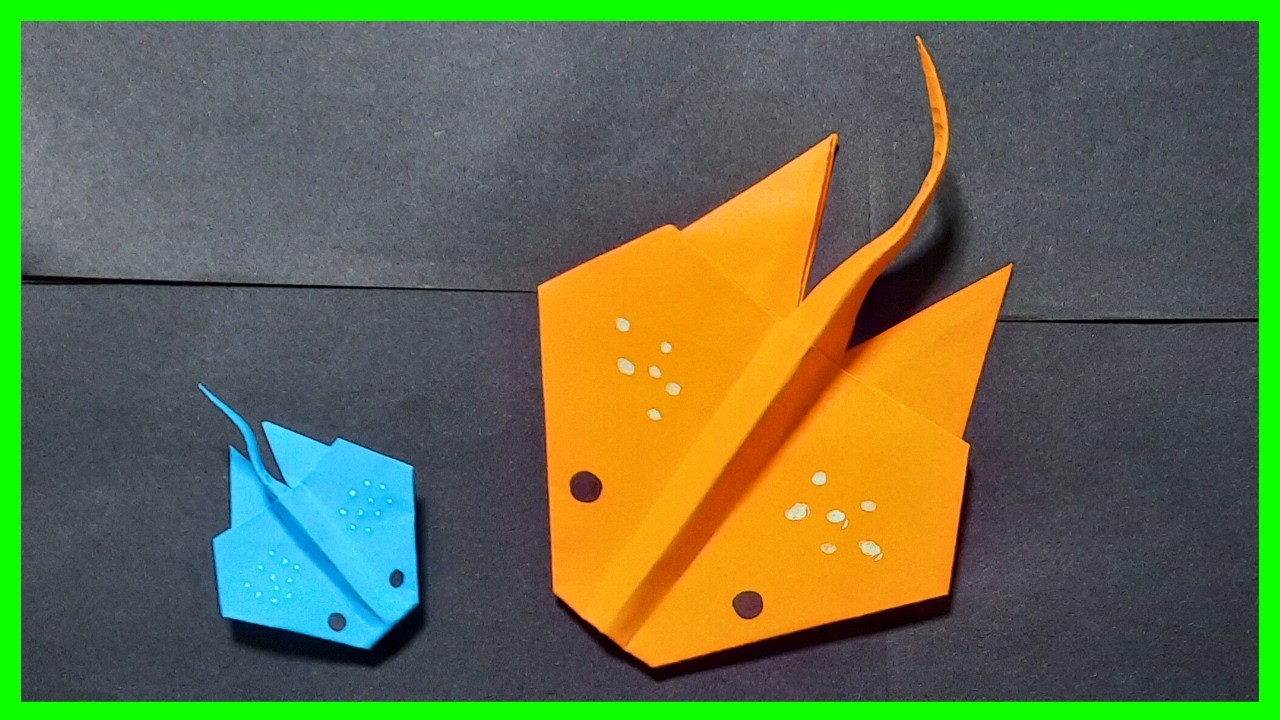 ⩥ Cómo hacer una MANTARRAYA de ORIGAMI