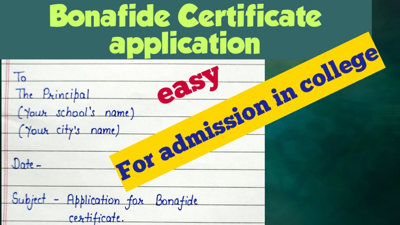 Bonafide certificate application|application for Bonafide certificate|#bonafidecertificate#bonafide